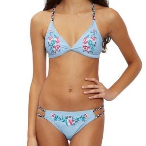 YMI Cerulean Strappy Racerback Bikini Set